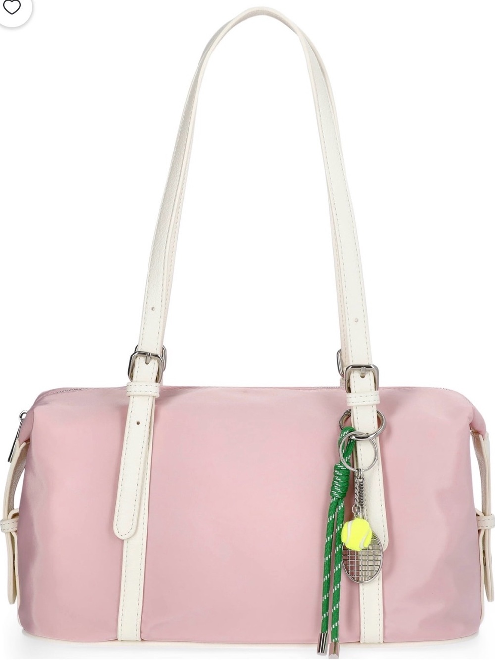 Viral pickleball Pink Barrel Tote Bag with White Straps